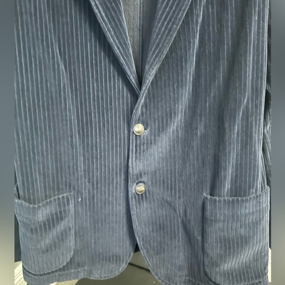 Great Condition Fradi Slim Fit Blue Corduroy Casual Blazer Jacket - Picture 2 of 8